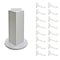 Azar Displays Four-Sided Revolving 4''W x 12''H Pegboard Counter Display w/ 16 2'' Hooks 700220-WHT-2W16 - alternate 1